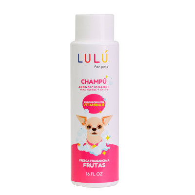 Shampoo Acondicionador Para Perros Y Gatos Lulú 16 Onz