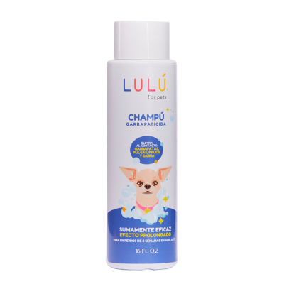 Shampoo Para Perros Garrapaticida Lulú 16 Onz