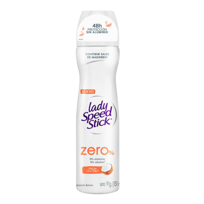 Desodorante Para Mujer En Spray Fresh Coconut Lady Speed Stick Zero 91 Gr