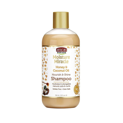 Shampoo Con Miel Y Aceite De Coco African Pride Moisture Miracle 354 Ml