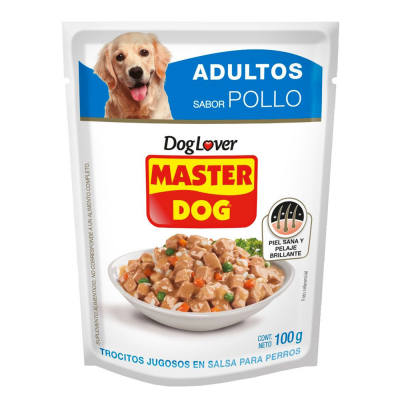 Alimento Húmedo Para Perros Trocitos Sabor Pollo Master Dog 100 Gr 