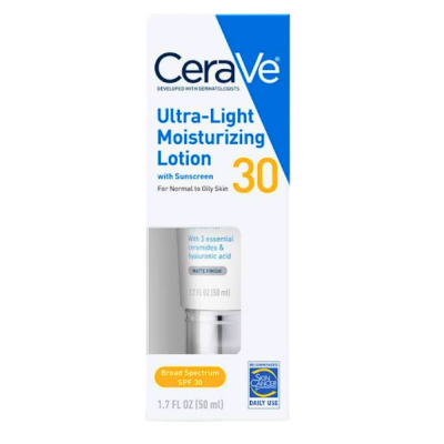 Loción Hidratante Facial Ultraligera Con Protección Solar Spf 30 Cerave 1.7 Onz