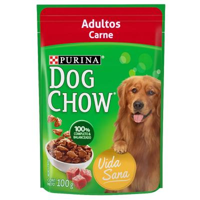 Alimento Húmedo Para Perro Adulto Sabor Carne Dog Chow 100 Gr 