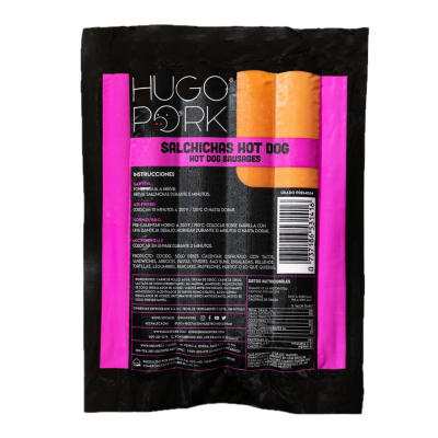 Salchicha Para Hot Dog Hugo Pork 8 Und/Paq 