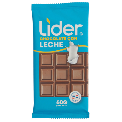 Chocolate Con Leche Líder 60 Gr 