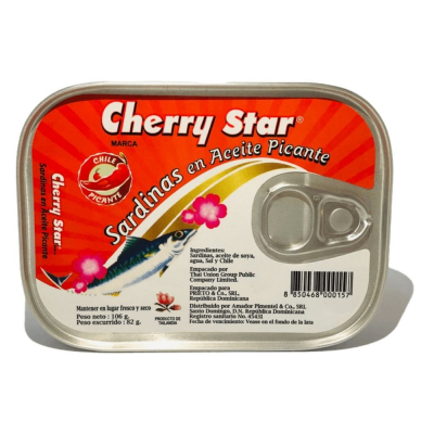 Sardina En Aceite Picante Cherry Star 106 Gr 