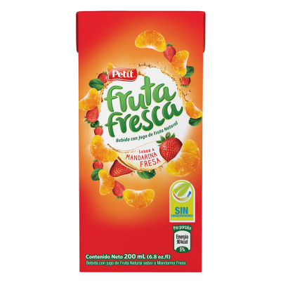 Bebida Sabor Mandarina Fresa Petit Fruta Fresca 200 Ml 