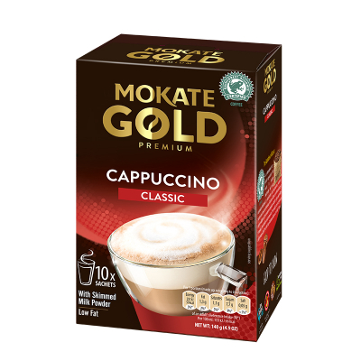 Café Capuccino Clásico Mokato Gold 140 Gr