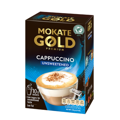 Café Capuccino Sin Azúcar Mokate Gold 140 Gr