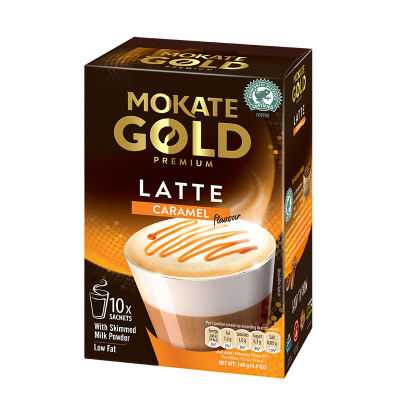 Café Latte Sabor Caramelo Mokato Gold 140 Gr