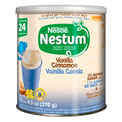 Nestlé Nestum Cereal Instantáneo Vainilla y Canela Lata 270g