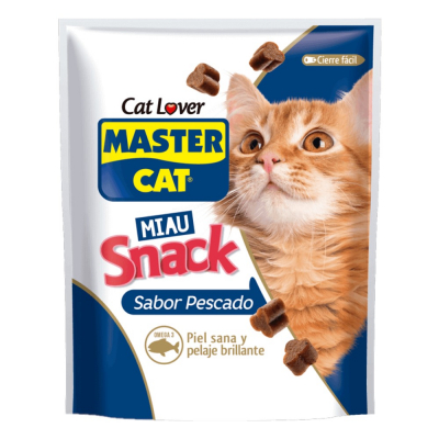 Snacks Sabor a Pescado Para Gatos Master Cat 60 Gr