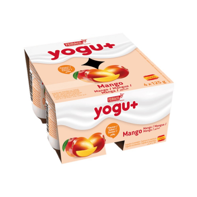Yogurt Sabor Mango Feiraco 125 Gr 4 Und/Paq