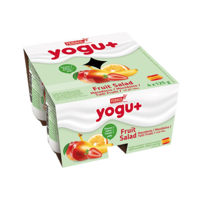 Yogurt Sabor Macedonia De Frutas Feiraco 125 Gr 4 Und/Paq