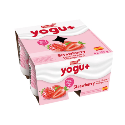 Yogurt Sabor Fresa Feiraco 125 Gr 4 Und/Paq