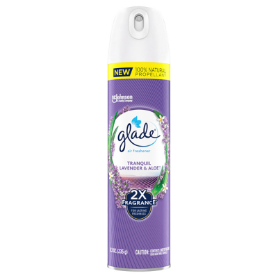 Ambientador en Spray Glade 2X Tranquil Lavender & Aloe 8.3 Onz