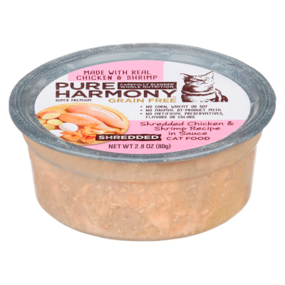 Alimento Para Gatos Pollo Triturado y Camarones Pure Harmony 2.80 Onz
