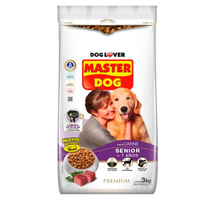 Alimento Para Perro Adulto +7 Años Master Dog 6.66 Lb