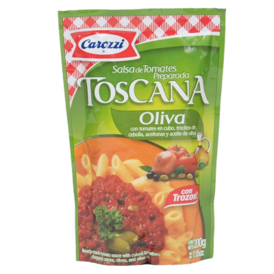 Salsa de Tomate Para Pasta Toscana Oliva Carozzi 200 Gr