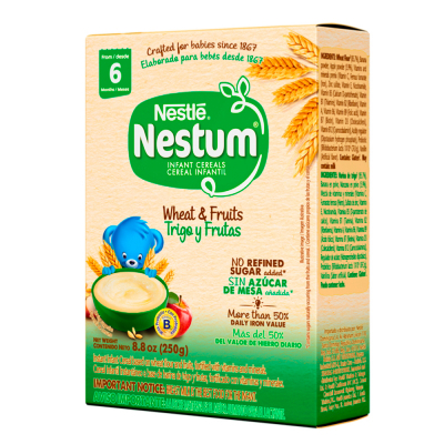 Cereal Infantil Trigo y Frutas  Nestum 250 Gr