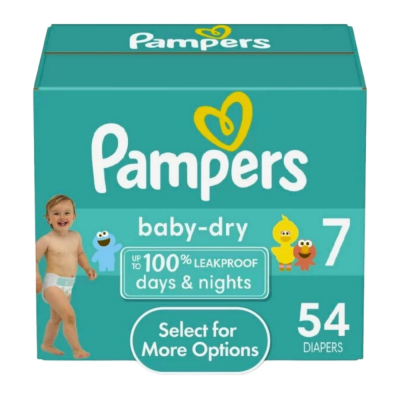 Pañales Desechables  Super Dry P7 Pampers 54 Und/Paq
