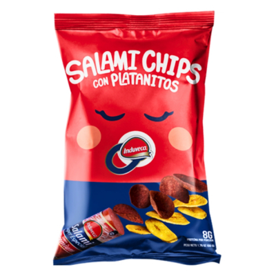 Salami Chips Con Platanitos Induveca 50 Gr