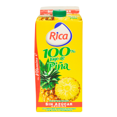 Jugo de Piña 100% Sin Azúcar Rica 59 Onz