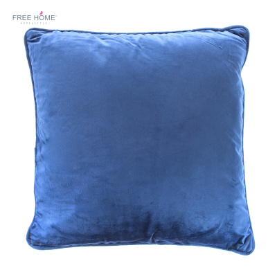 Cojín Azul Marino Velvet Sólido 45x45 Cm Free Home 