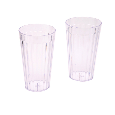 Set De Dos Vasos de Plástico Transparente 0.15 Lt