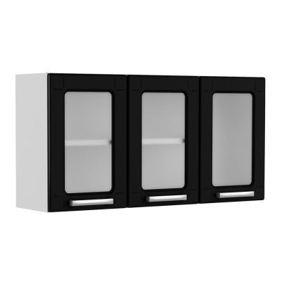 Gabinete Negro Modular Para Cocina 3 Puertas 