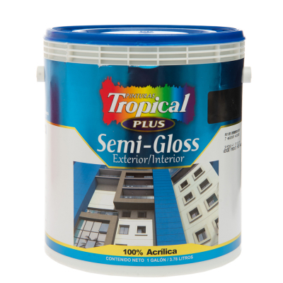 Pintura Plus Semi-Gloss Azul Glacial 981 Tropical 1 Gl 