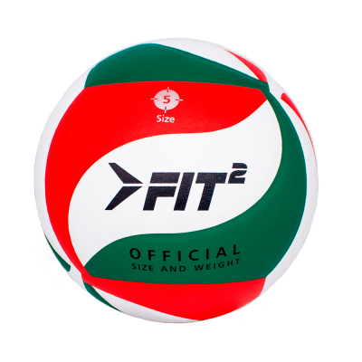 Balón De Volley FIT2 #5 Blanco/Rojo/Verde