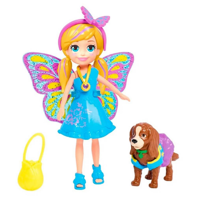 Muñeca Y Mascota Con Accesorios Polly Pocket +4 Años