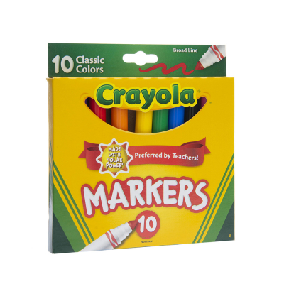 Marcadores Lavables Crayola 10 Und/Paq